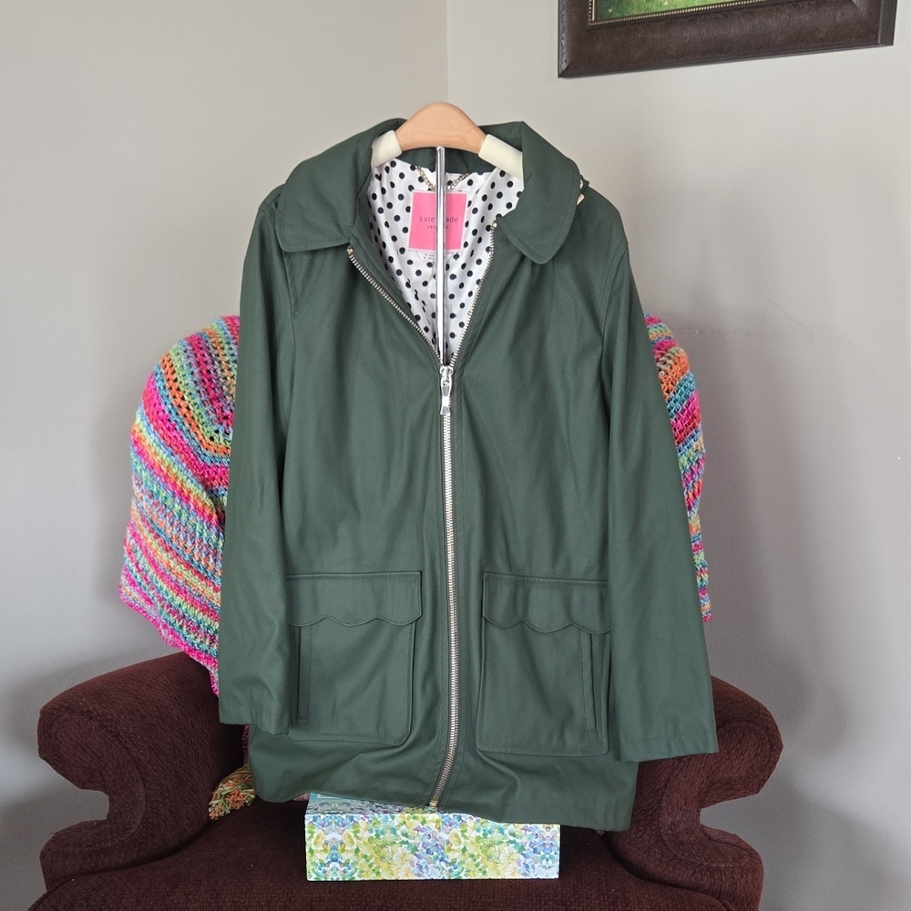 Kate Spade Olive Green Rain Coat
